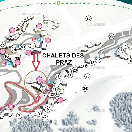 Les Des Praz - Les Praz N°112 - Plagne Villages - Classe 3 - Chpra112 Mae-1254 Chalet *